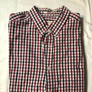 Men’s checked shirt. Merona. Red, white and blue.